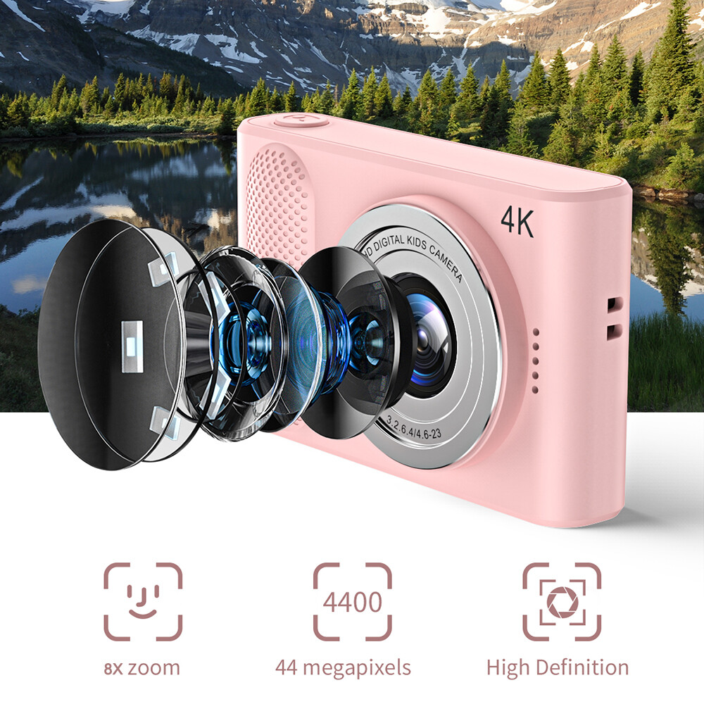 32GB Digital Camera, Upgraded HD 1080P 44MP Digital Camera For Kids, Digital Cam