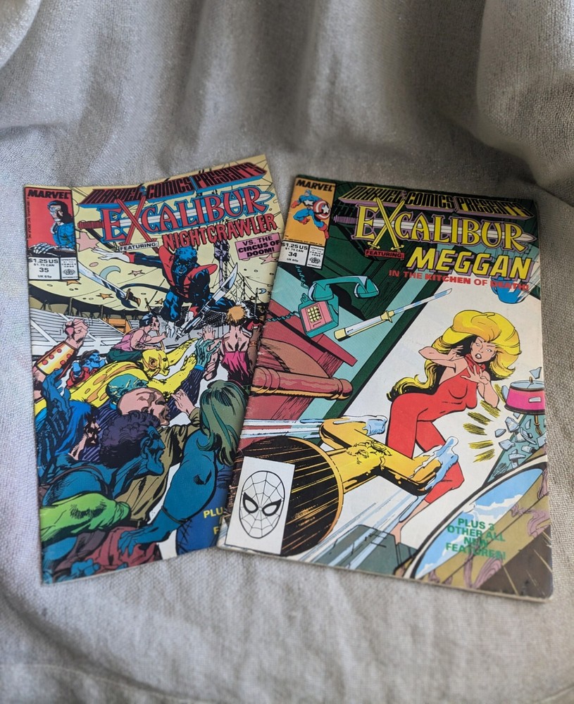 Marvel Comics Presents EXCALIBUR Lot #34 And #35 Vintage 1989