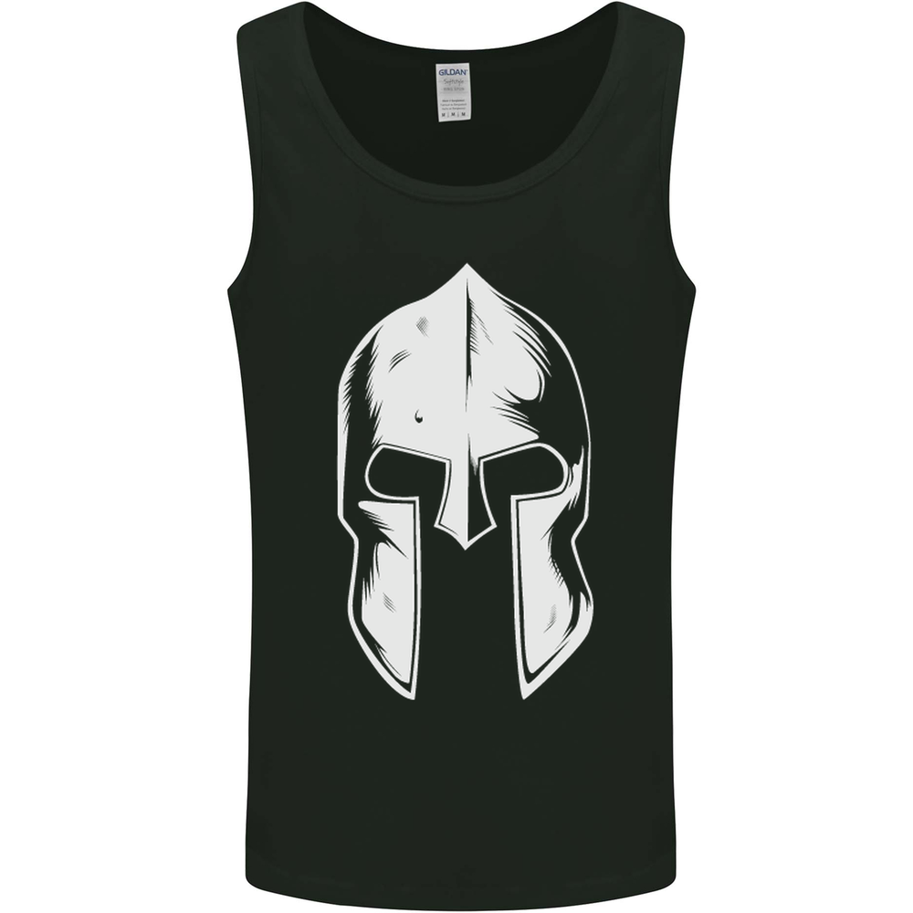 Spartan Helmet Weight Training Fitness Gym Mens Vest Tank Top