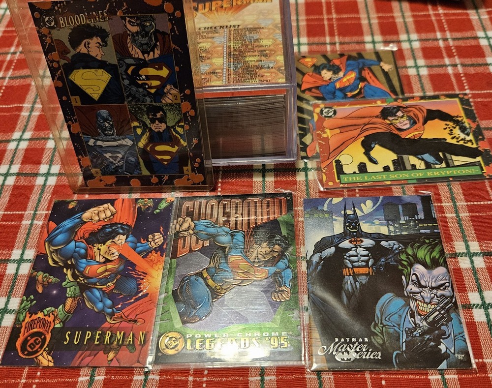 1993 skybox the return of superman Set With Insert and DC Card Promos
