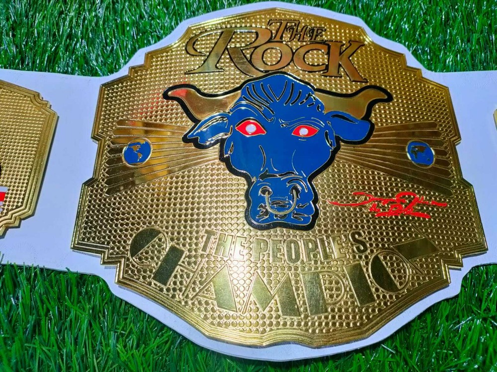 THE ROCK BRAHMA BULL WRESTLING CHAMPIONSHIP BELT 4mm Brass