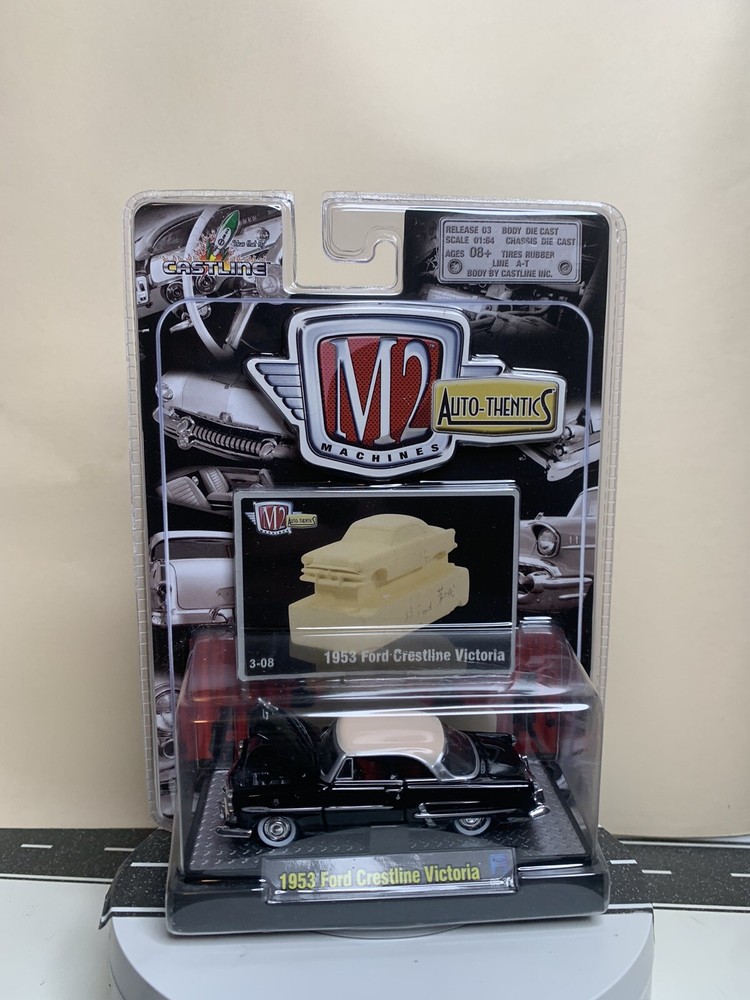 2008 Castline M2 Machines Auto-Thentics 1953 Ford Crestline Black/White Roof NIP