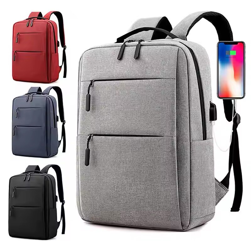 Stylish Back-to-School Backpack with Built-in USB Charger and Minimalist Design-image