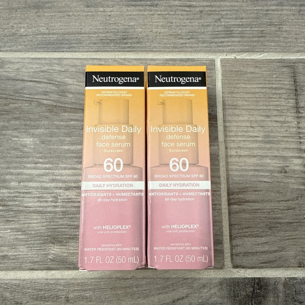 Neutrogena Invisible Daily Hydration Face Serum SPF 60 – 2 Pack 1.7 oz