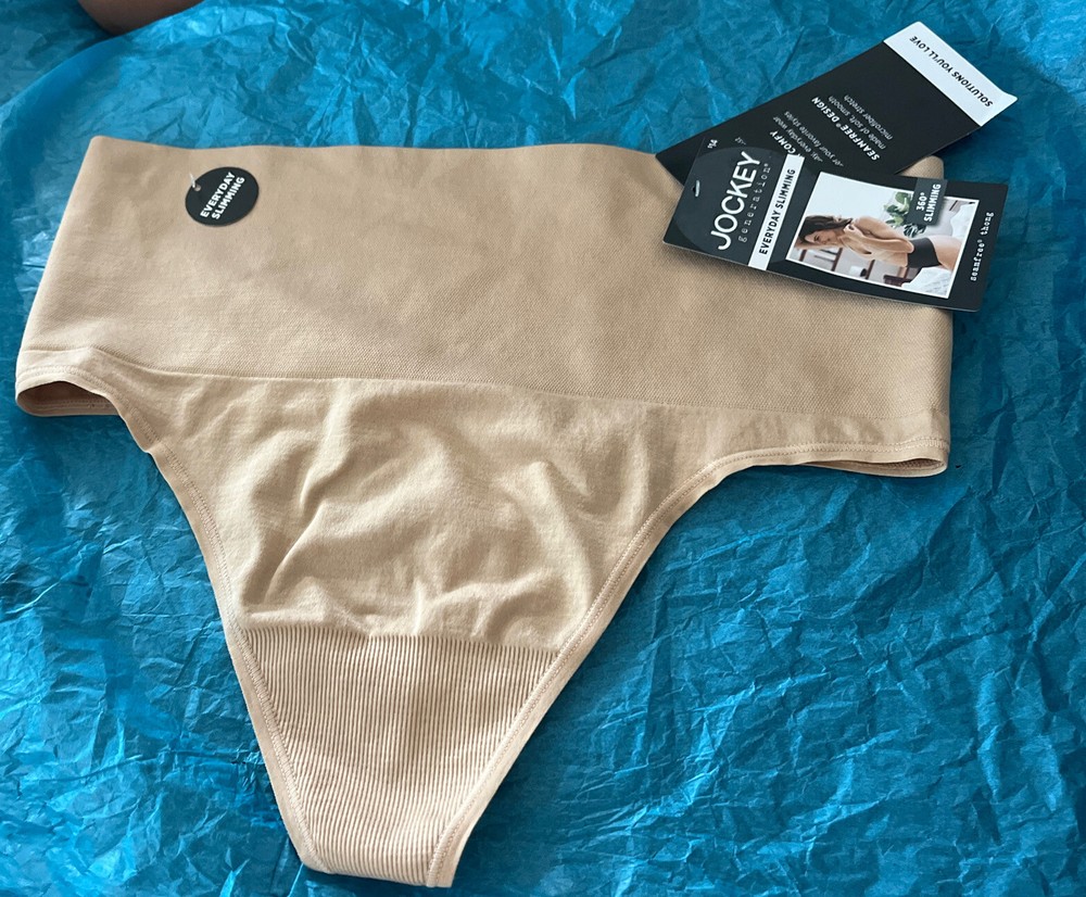Jockey Everyday 360 Slimming Thong Size XL X-Large Beige