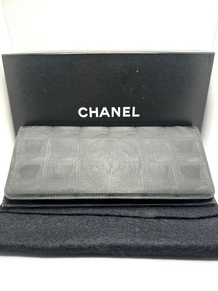 Chanel Travel Line Nylon Long Wallet No 6 Includes Stickers