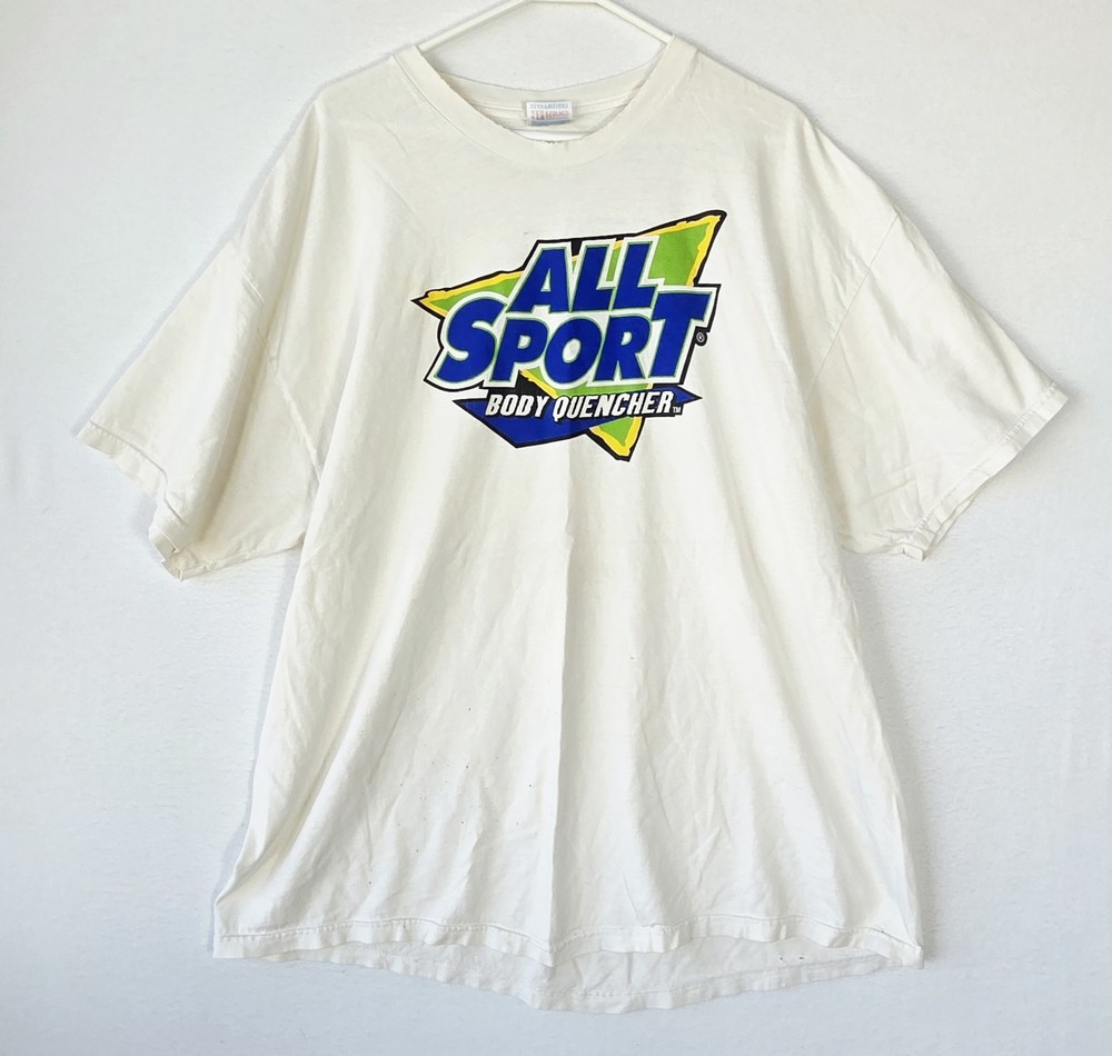 VTG Men's Y2K All Sport Body Quencher Sports Drink Logo Graphic Shirt SZ 2XL Tee