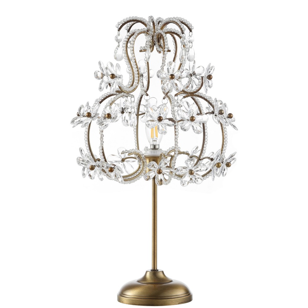 Jonathan Y Clara 21 Gold LED Table Lamp Modern Elegant Design