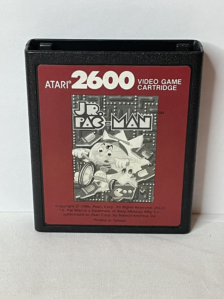 Jr. Pac-Man (Atari 2600, 1986 Red Label) Authentic Cartridge Only Cleaned Tested