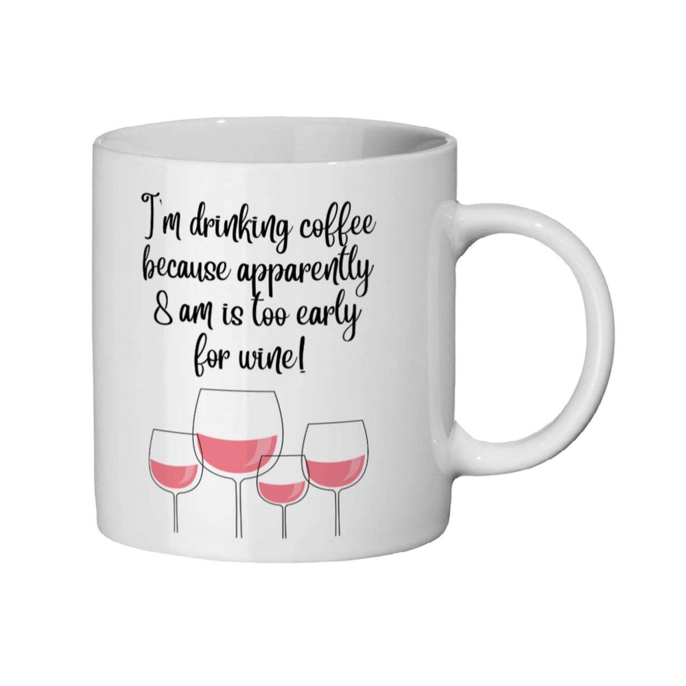 Early Riser Wine Lover Mug Rose Lover Gift 8am Wine Time