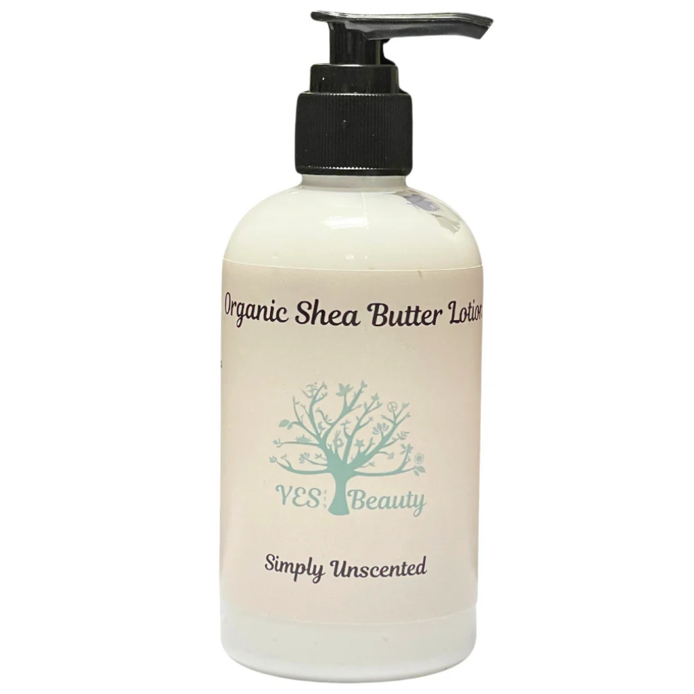 Handmade Body Lotion Organic Shea Butter - Simply Unscented - 8 oz