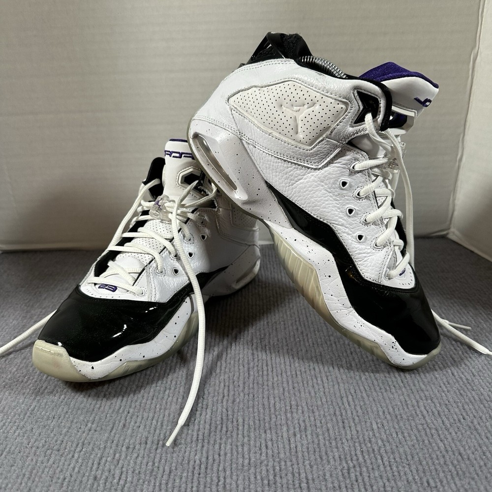 NIKE Jordan B Loyal White Court Purple Men Size 9.5 Lifestyle Shoes 315317-115