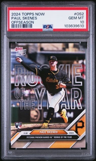 2024 Topps Now Offseason Paul Skenes Pittsburgh Pirates Rookie PSA 10 Gem Mint