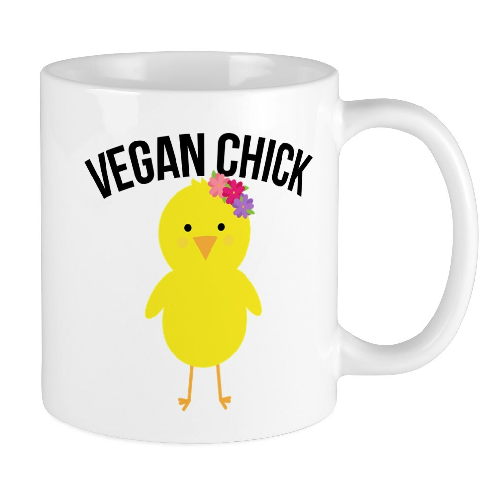 CafePress Vegan Chick 11 oz Ceramic Mug (213556321)