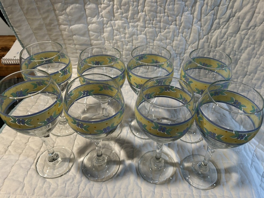 Pfaltzgraff Summer Breeze 10oz Wine Goblets Set of 8