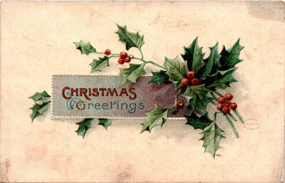 Christmas, Germany, Missy Eleven, Helen Baker, 1903, Postage Stamp, G Postcard