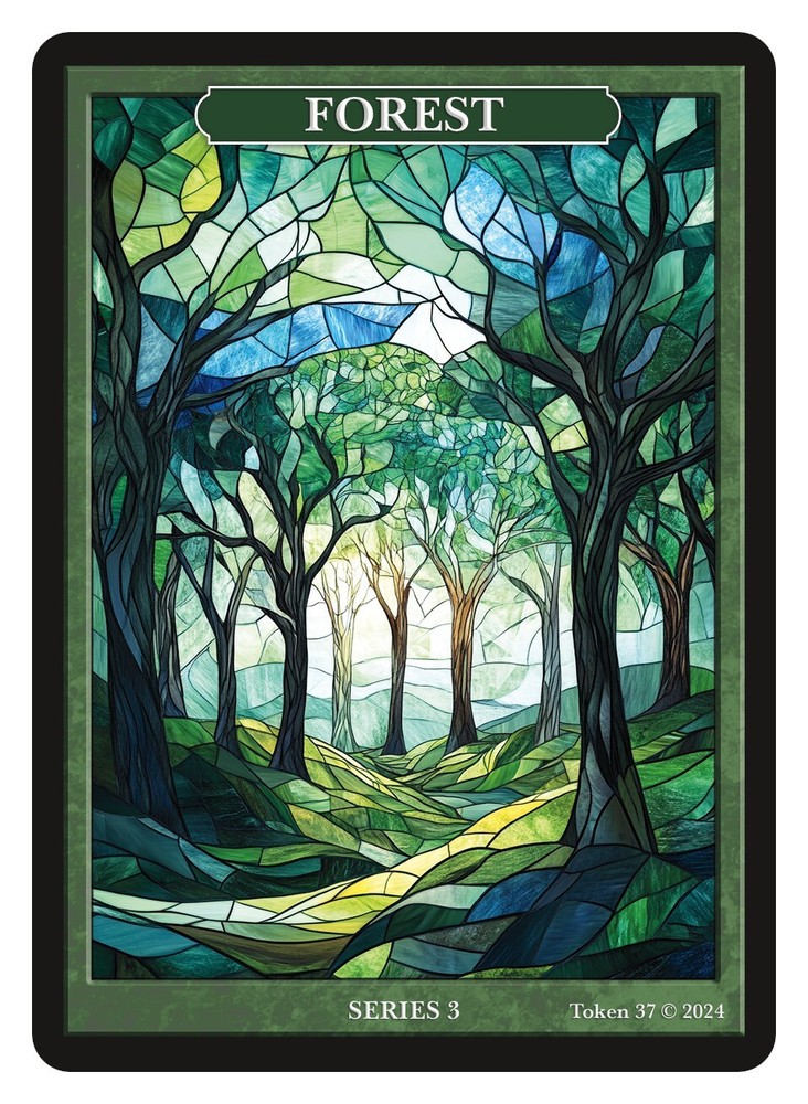 Forest Stained Glass Token Givememana Tokens Magic the Gathering