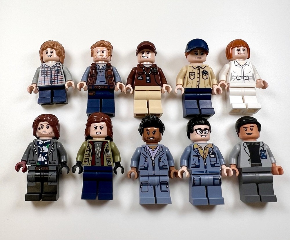 LEGO Jurassic World Minifigures Lot of 10 Authentic Owen Clair Army Builder