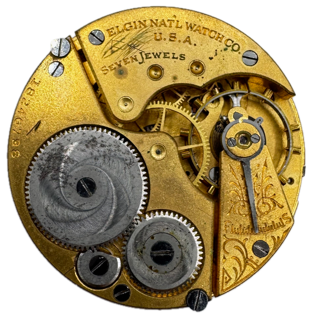 Vintage 1915 Elgin 7-Jewel Mechanical Pocket Watch Movement 16s 293 USA  