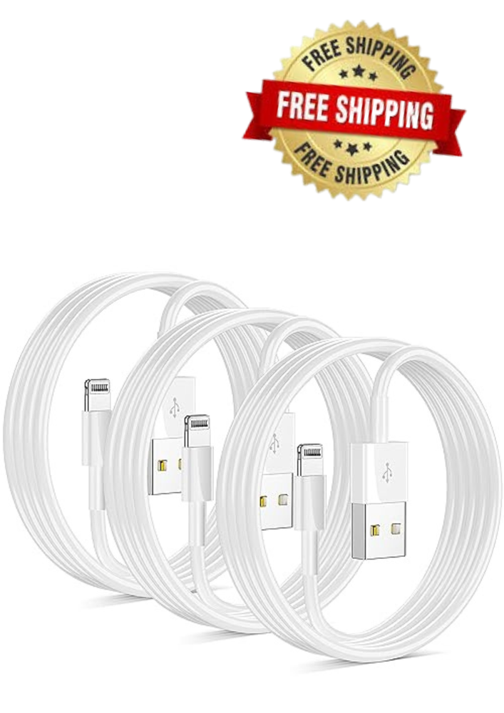 iPhone Charger Lightning Cable 6ft 3Pack MFi Certified Charging Cord for Appl...