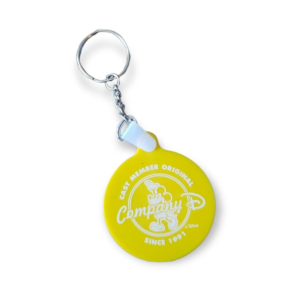 Vintage 1991 Disney World Cast Member Mickey Mouse Rubber Keychain