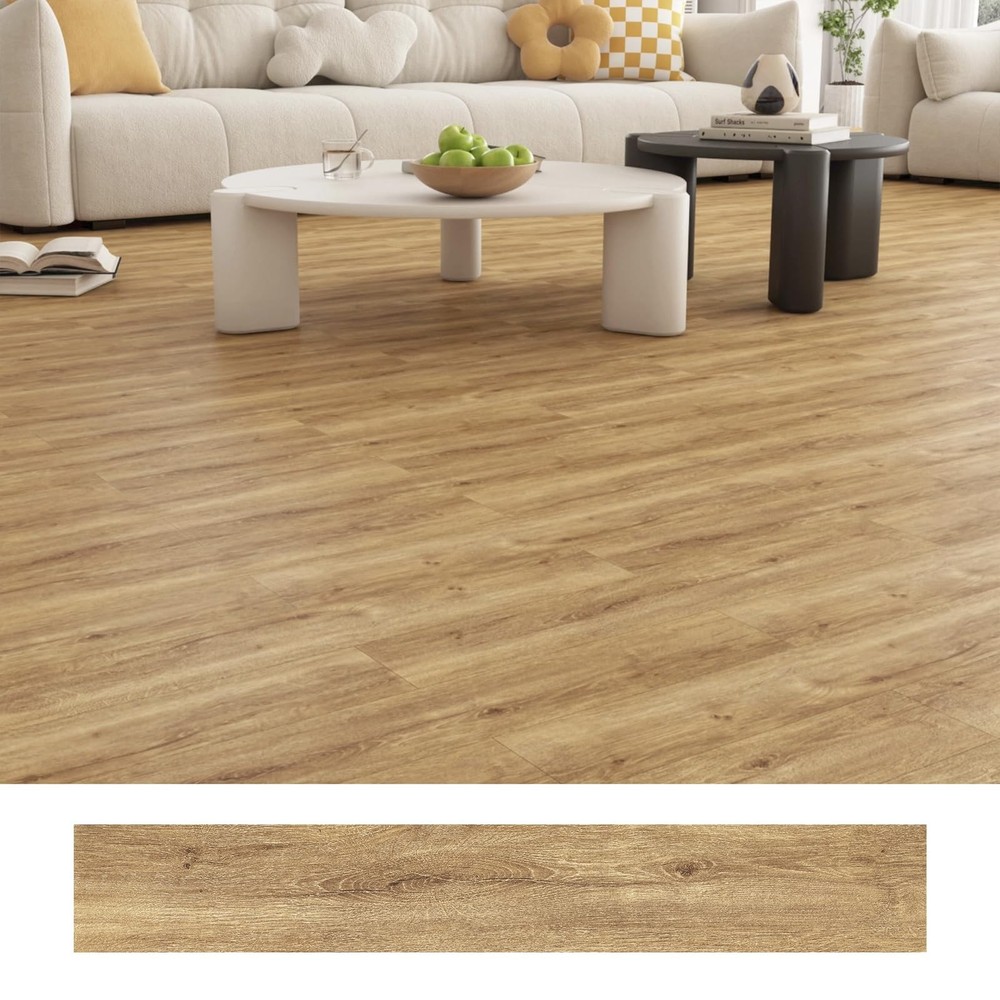 Waterproof Wood Grain Peel and Stick Floor Tile Self-Adhesive Vinyl Flooring