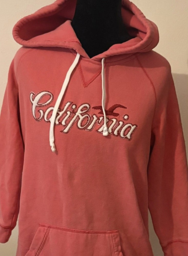 Vintage Y2K 2000s Hollister Pull Over Hoodie Women’s Size XL Jacket Pink