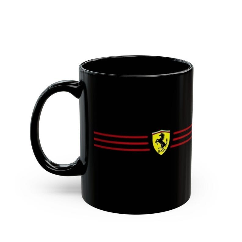 Mug - Red Ferrari Racing Car Mug, Coffee Cup, Ceramic Tea Mug, Gift for Sport
