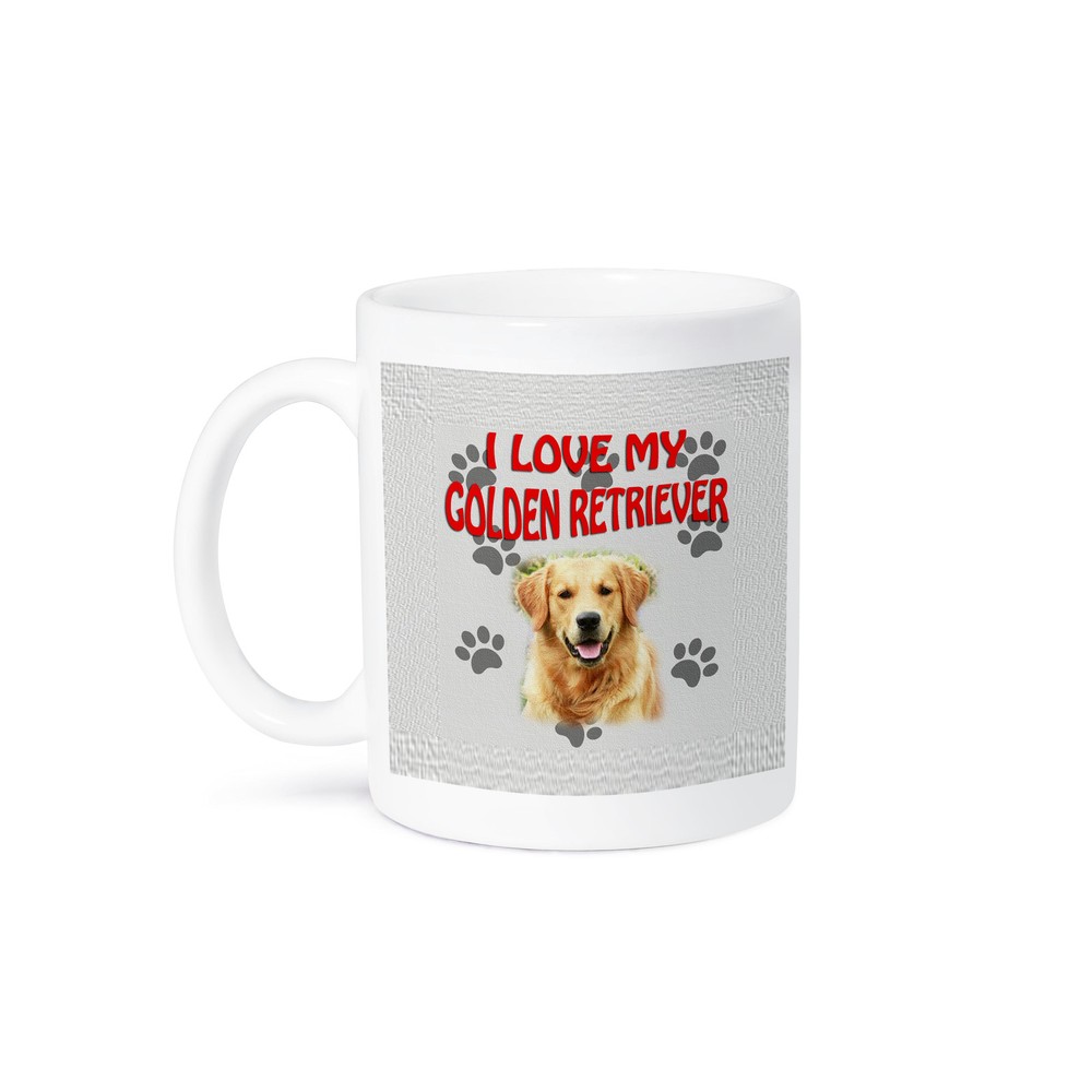 Golden Retriever Lover's Mug with Cute Dog Design by 3dRose