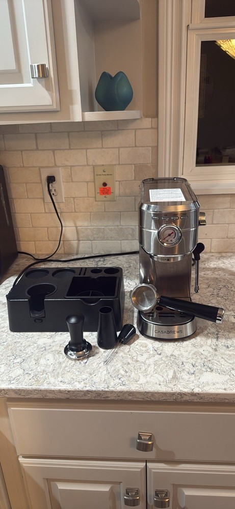 Casabrews Espresso Machine 20 Bar with Milk Steamer CM5418 Silver READ