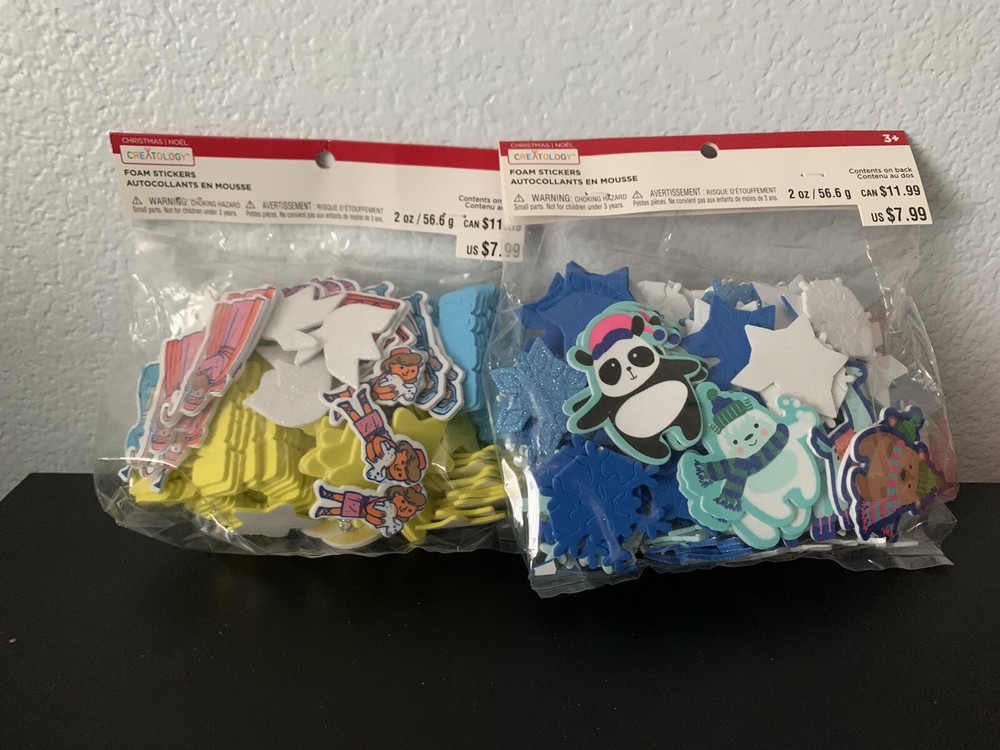 Creatology Christmas Craft Winter Fun Mixed Foam Stickers New In Package Bundle