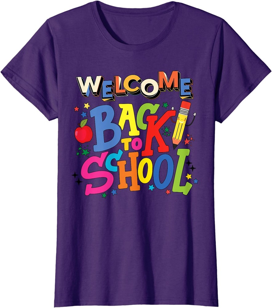 Welcome Back To School First Day Of School Teachers Ladies' Crewneck T-Shirt-image