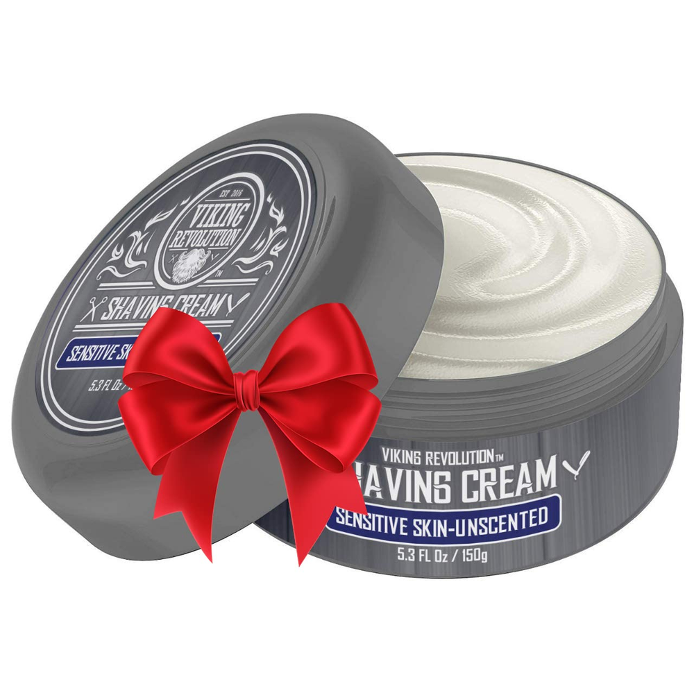 Luxury Shaving Cream for Sensitive Skin- Unscented - Soft, Smooth & Silky Shavin