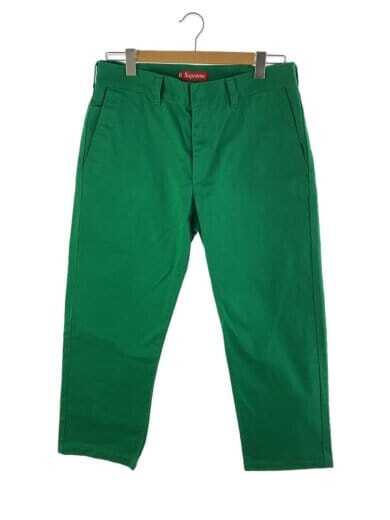Supreme Straight pants 32 cotton GRN solid color