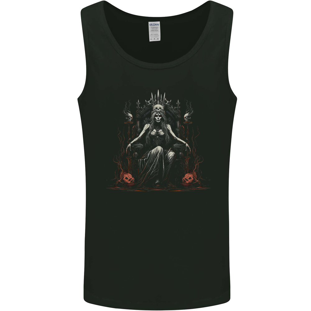 Queen Witch Fantasy Halloween Skulls Demon Mens Vest Tank Top