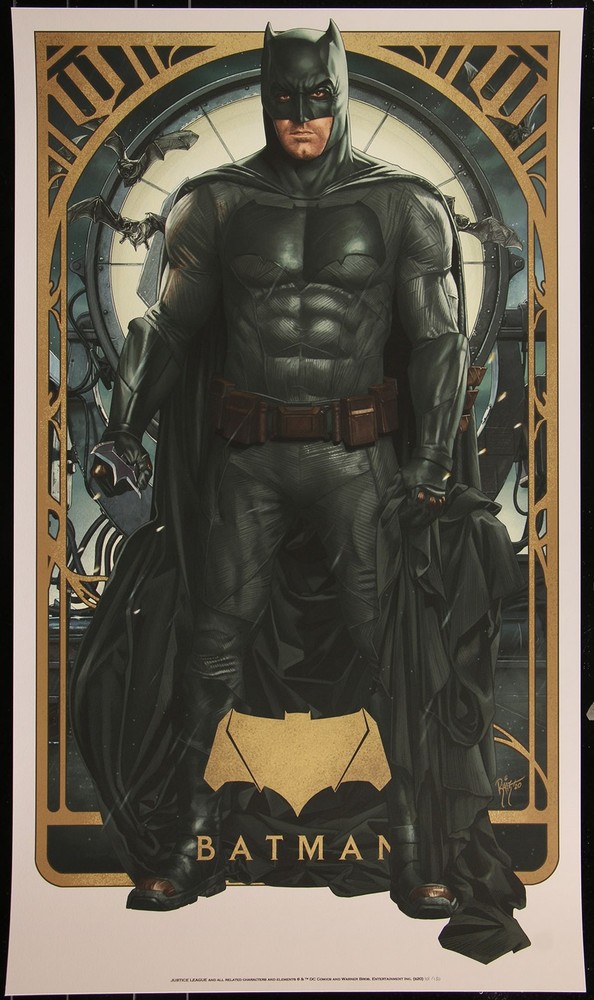 Justice League Batman Screen Print Poster by Juan Carlos Ruiz Burgos 101/150