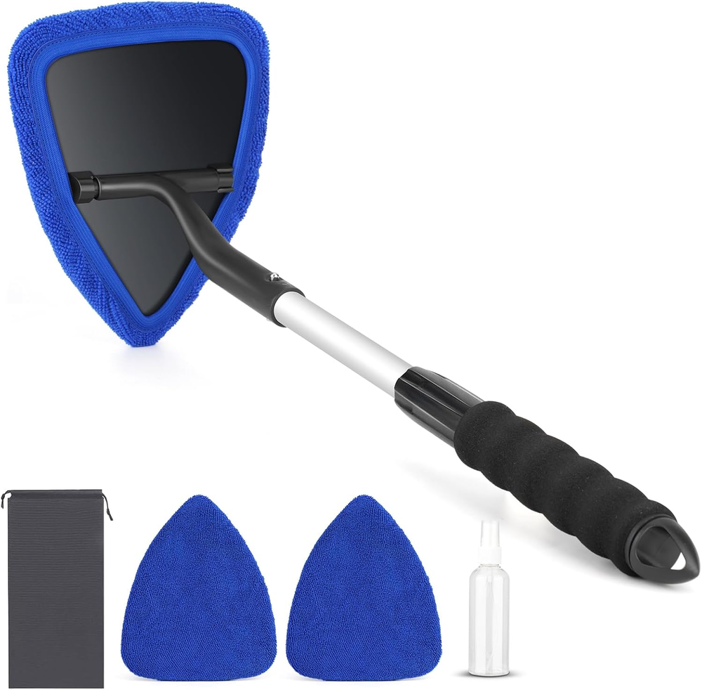 Car Window Cleaner Windshield Cleaning Tool 24 Inch, 3D Pad Auto Glass Mirror Wa