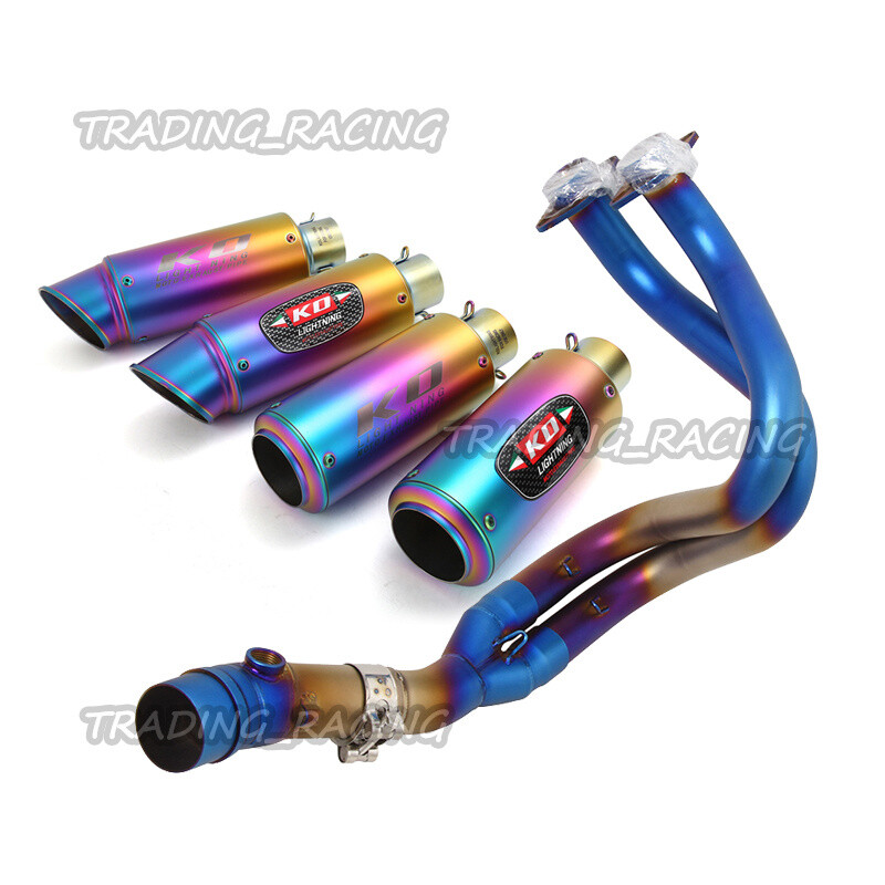 For Kawasaki ER-6N ER6F Nina 650 Z650 2024 Exhaust System Front Mid Muffler Pipe
