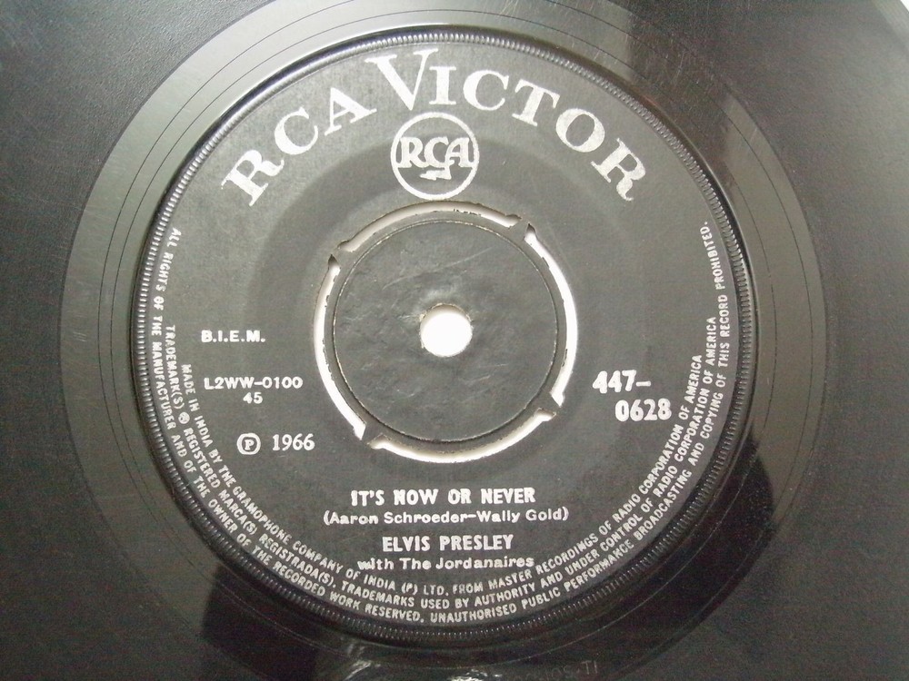 ELVIS PRESLEY 447 0628  BLACK RARE SINGLE 7