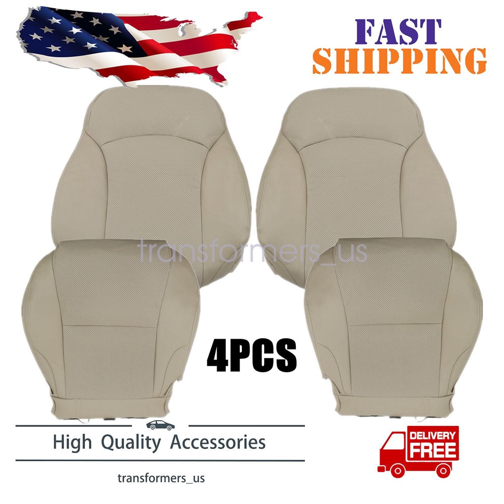 2006-2013 Lexus IS250 IS350 4DR Front Leather Seat Covers Tan Top & Bottom