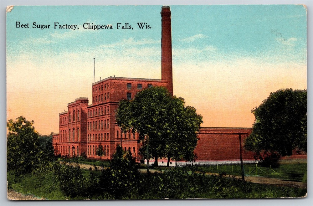Beet Sugar Factory Chippewa Falls WI C1910s DB Postcard W1