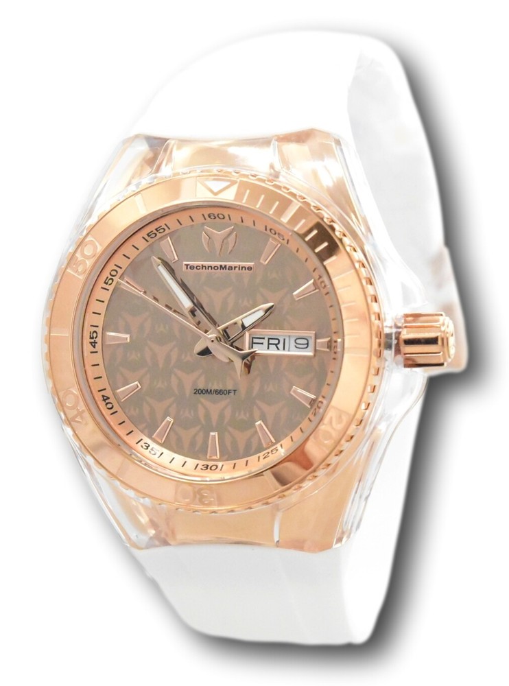 TechnoMarine Cruise Monogram Women's 40mm Rose Gold Band Set Watch TM-115001