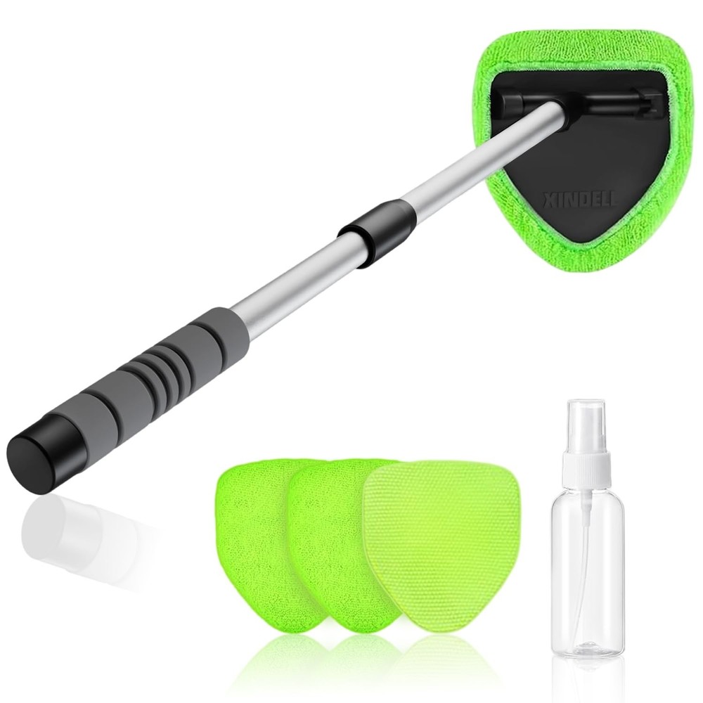 29-inch Windshield Cleaner Tool - Car Interior Cleaning Brush Kit with Extendabl
