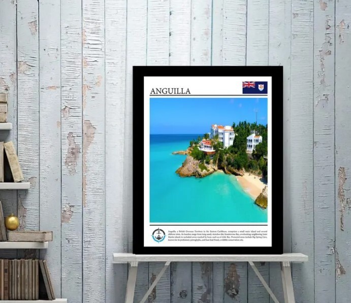 Anguilla Poster Print Stunning Coastal Photography Vibrant Beach