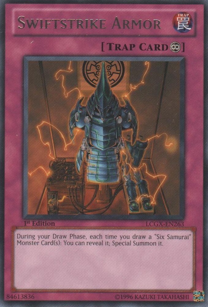 Swiftstrike Armor LCGX-EN263 1st Edition Rare Moderately Played
