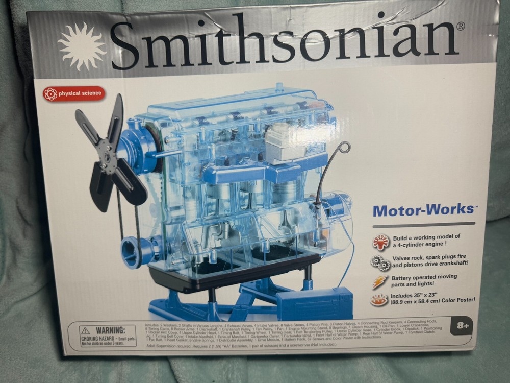 Smithsonian Motor-Works Gas Engine Model Kit New Open Box - Ages 8+