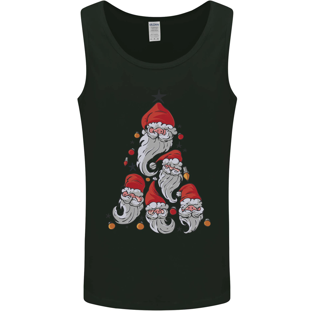 Santa Clause Christmas Tree Mens Vest Tank Top