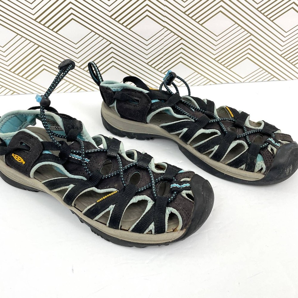 Keen Womens Waterproof Active Sandal in Light Blue Gray Size 7
