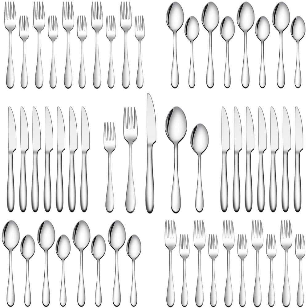 Silverware Set, 40-Piece Flatware Set, Wildone Stainless Steel Tableware Cutl...