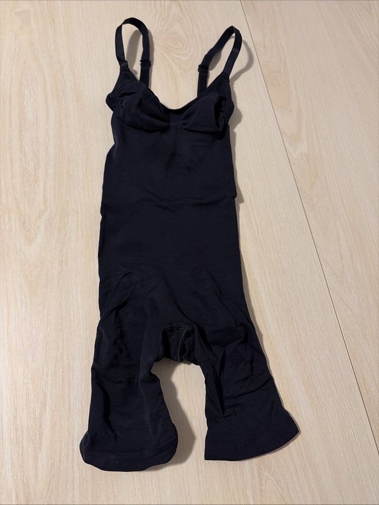 Skims Seamless Sculpt Mid Thigh Bodysuit Size XXS Black